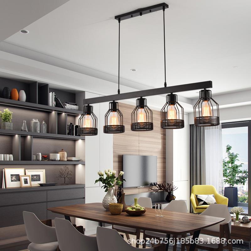 吊灯餐厅酒吧台复古工业风齿轮灯大气怀旧美发店led服装店吊灯