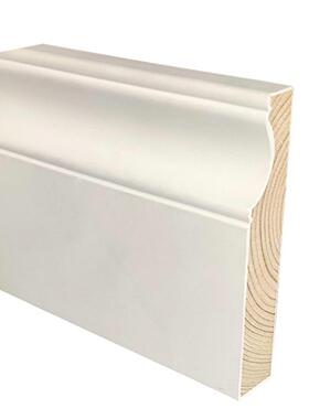 跨境厂家实木踢脚线白色10公分欧式烤漆PVC地脚线8cm石膏地角线