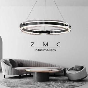 ZMC意式极简 新款客厅大厅吊灯卧室主灯现代简约高端圆环中山灯具