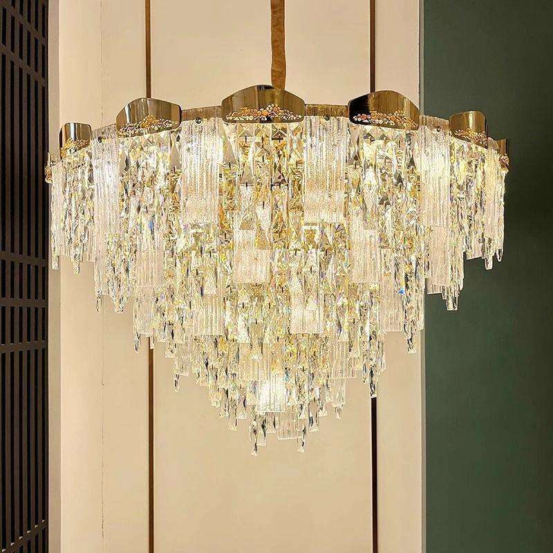 法式高级感主客厅水晶灯餐厅别墅高端大气客厅卧室大堂奢华吊灯