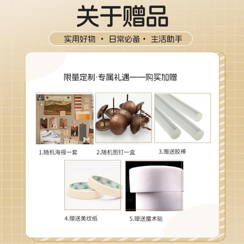 立体屋檐毛毡板照片墙复古感墙贴软木板留言板相片展示板