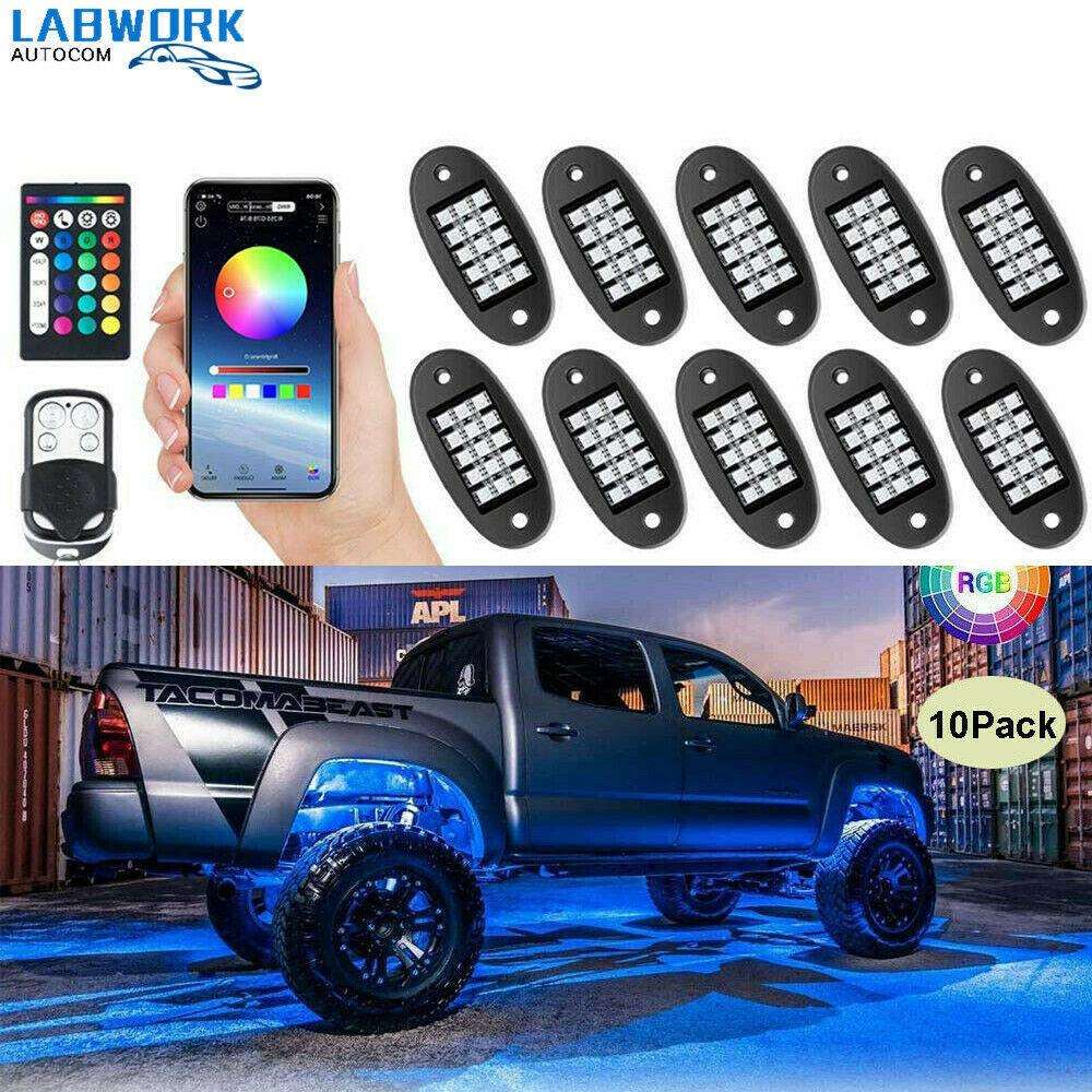 汽摩LED装饰灯 一拖十RGB遥控/APP控制汽摩LED装饰灯摇滚灯越野
