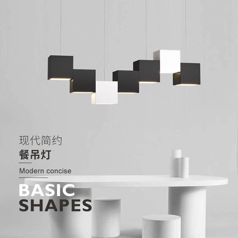现代简约方块餐厅吊灯创意设计吧台灯艺术风格大气网红个性餐桌灯,模玩/动漫/周边/娃圈三坑/桌游,模型制作工具/辅料耗材,淘宝优惠券,粉丝福利购,淘宝优惠卷