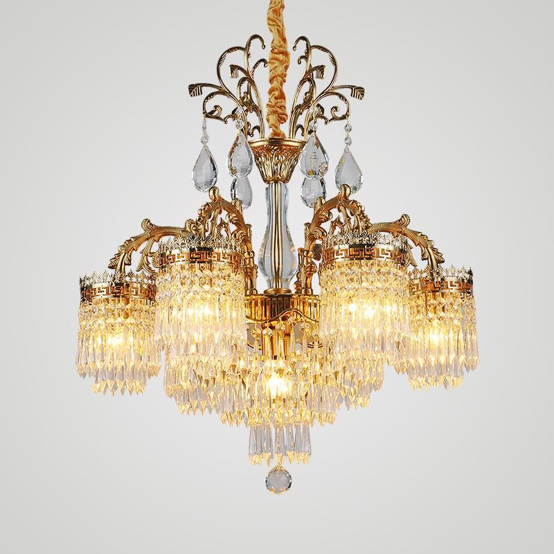 中山工厂展厅法式美式欧式水晶吊灯全铜蜡烛餐厅客厅别墅售楼部复