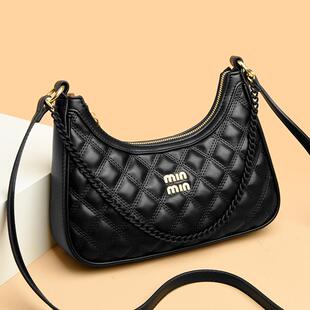 2026新款女士腋下轻奢包时尚斜挎包轻奢质感菱格链条小香风单肩包