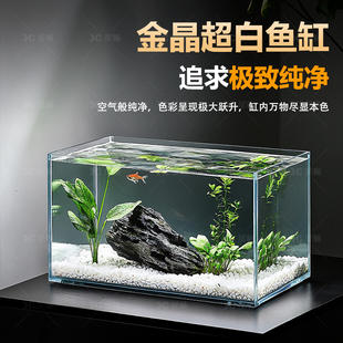 生态造景鱼缸小型客厅2025新款玻璃缸斗鱼乌龟饲养缸龟缸溪流缸