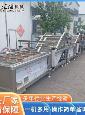 圣女果喷淋式UQW气泡机清洗 全自动果清洗机 不锈钢菠菜清洗蔬机
