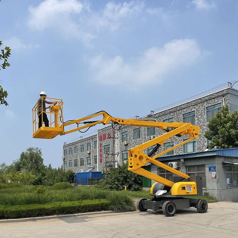 家直供自式曲臂升降机8-30米伸车缩臂液厂压高空作业马路行维修路