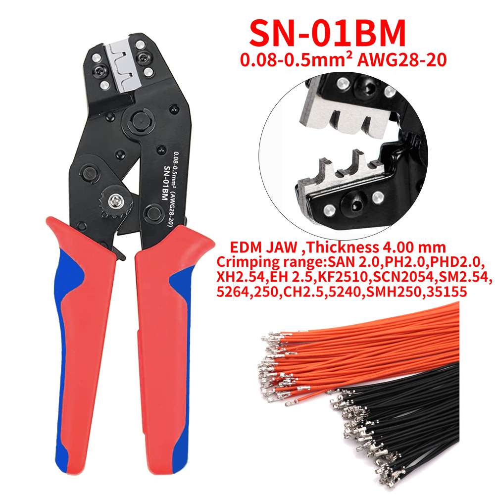SN-01BM线切割钳口精密压线钳 PH2.0/XH2.54端子压接钳冷压工具