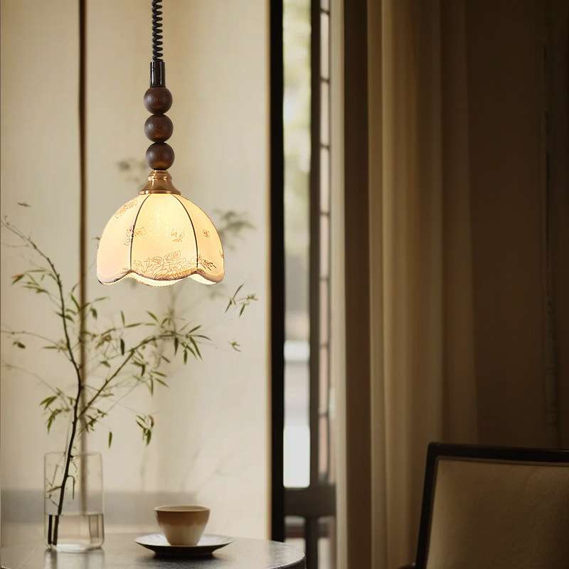 法式中古风餐厅吊灯复古创意氛围床头餐厅书房吊灯简约吧台装饰灯