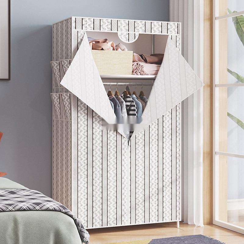 宿舍出租房卧室单人经济小户型衣橱组装衣服收纳置物柜简易布衣柜