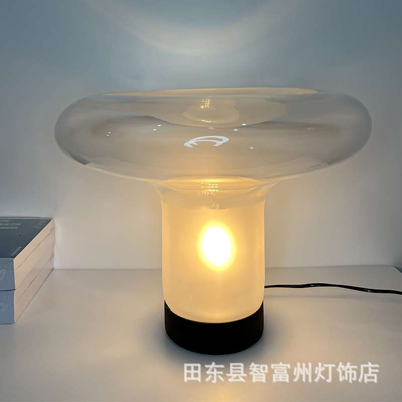 意大利设计师玻璃软装客厅酒店样板房轻奢艺术书房装饰别墅台灯