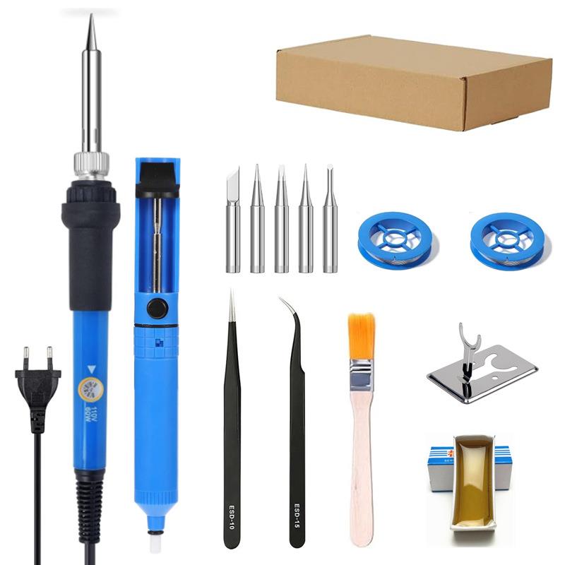 跨境14PC电烙铁套装 维修焊接工具内热式电焊笔家用焊笔110/220V