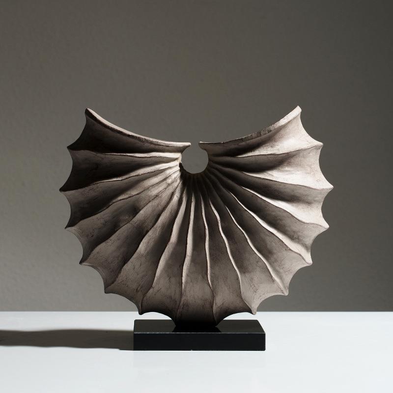 高级感小众新中式创意海螺摆件复古客厅酒柜玄关酒店民宿软装饰品