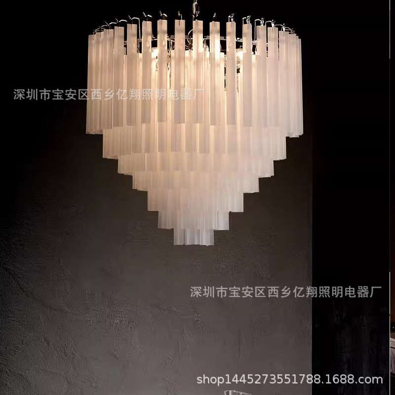 后现代客厅吊灯简约艺术轻奢餐厅磨砂玻璃吊灯设计师样板房灯具