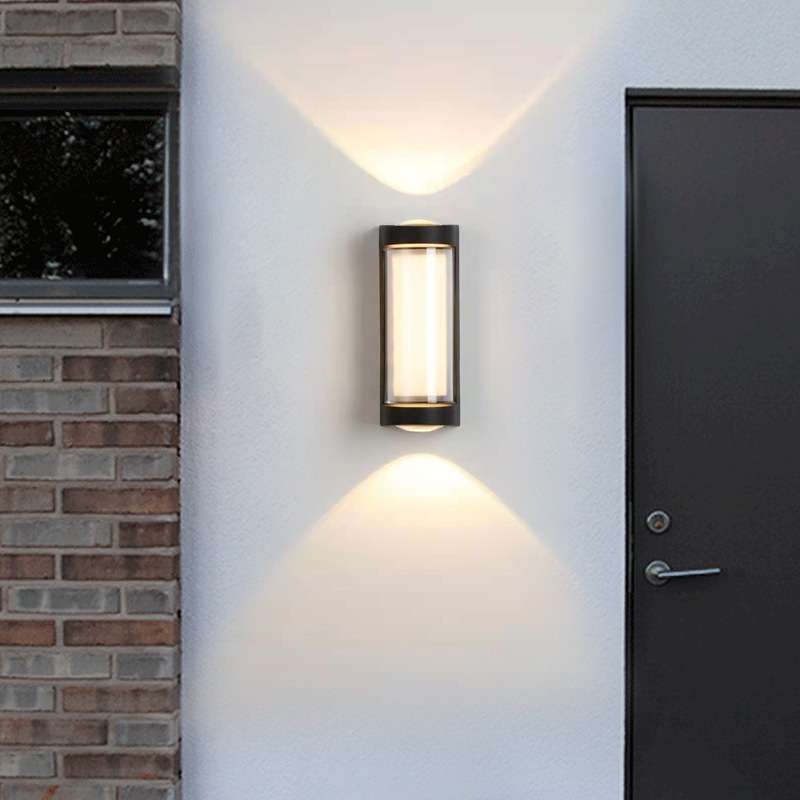 led壁灯户外室外圆形手电筒墙壁灯过道现代简约创意