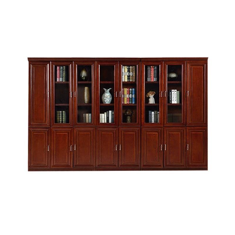 办公家具文件柜档案资料柜实木皮书柜办公室隔断柜储物柜带玻璃门