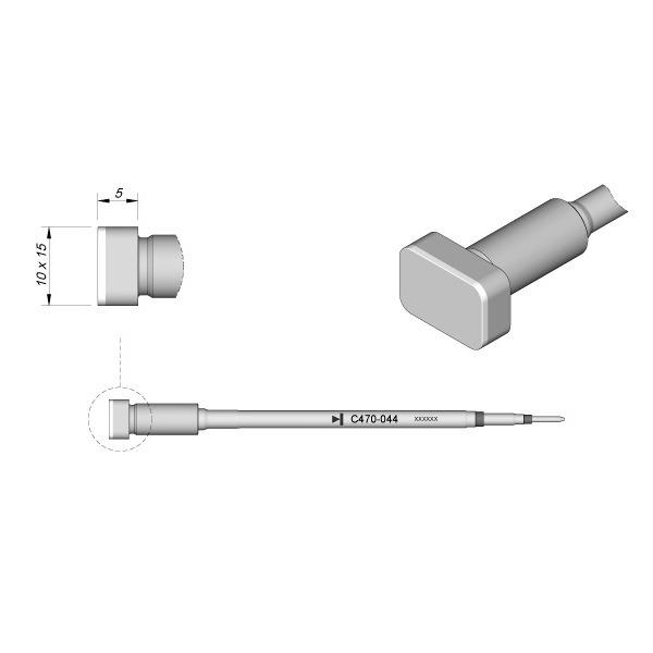 西班牙 JBC C470044 平头烙铁头10x15 C470-044
