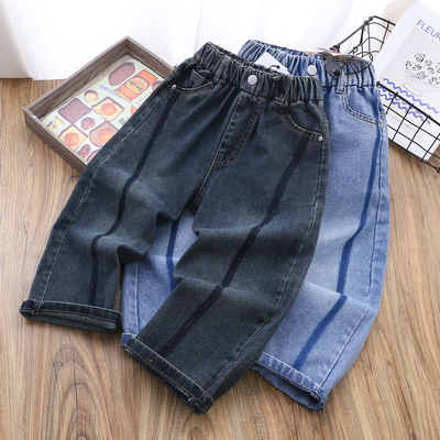 男童女童牛仔裤春秋款
