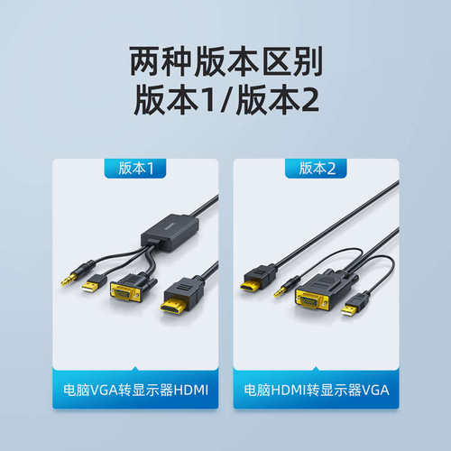 vga输入hdmi输出hdim转换器hdml高清线dsub转换头vag转接口vgi母