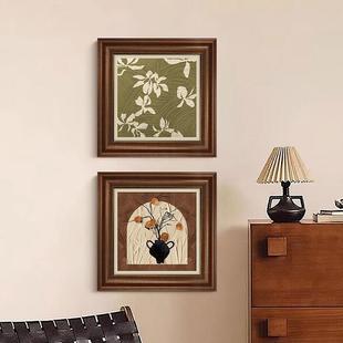 《旋律》现代法式复古抽象线条装饰画中古风客厅玄关走廊艺术挂画