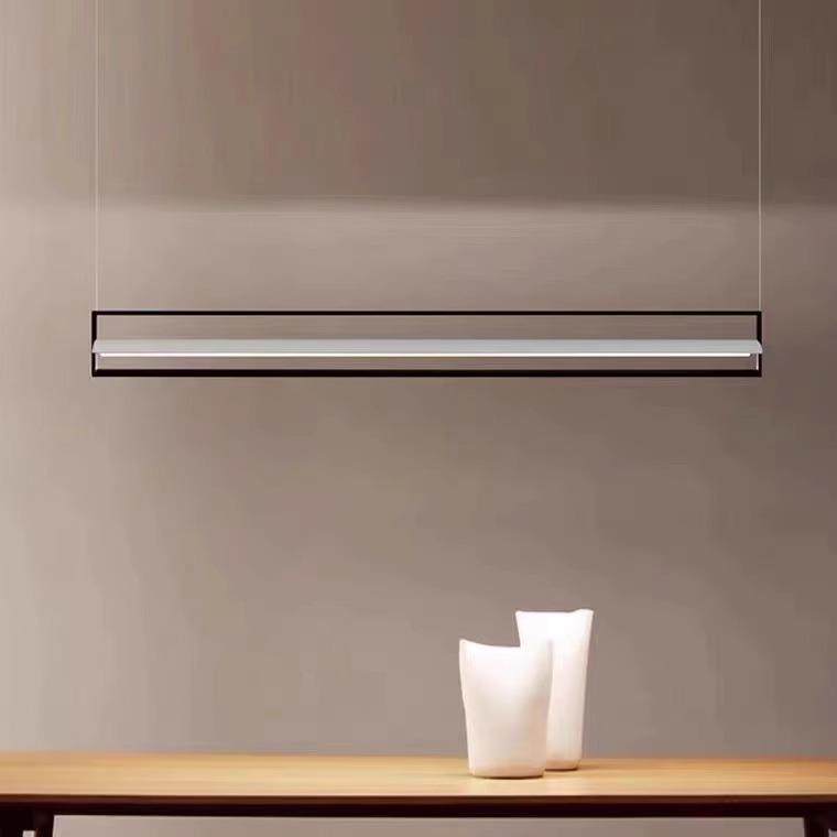 北欧极简现代瓦片长条餐厅吊灯设计师创意个性办公吧台样板房灯具