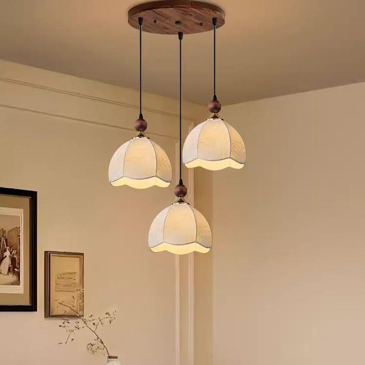 餐厅吊灯餐桌灯胡桃木长条灯饭厅灯创意商用餐厅灯护眼三色长条灯