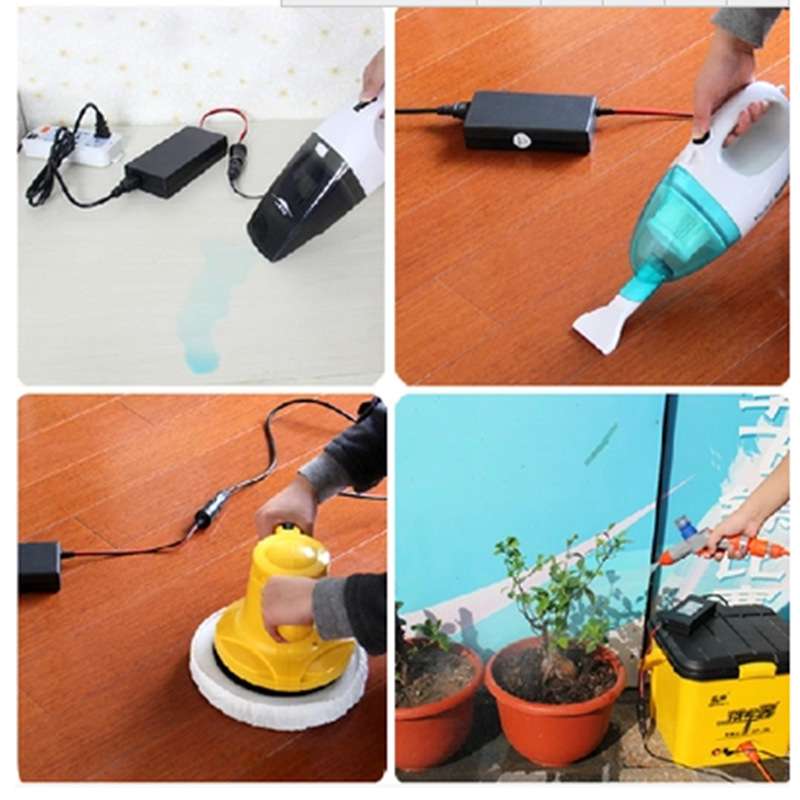 直销 220V转12V8A电源转换器 12V100W大功率车家两用点烟器电源