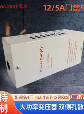 真地D01门禁电源12V5A稳定电源控制器门禁变压器 楼宇门锁电源