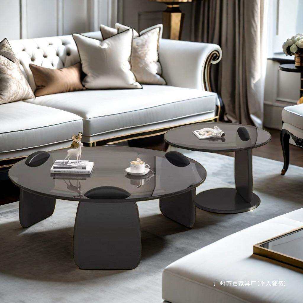 圆形茶几客厅家用小户型轻奢现代茶桌简约创意钢化玻璃茶几桌组合,玩具/童车/益智/积木/模型,毛绒/玩偶/公仔/布艺类玩具,淘宝优惠券,粉丝福利购,淘宝优惠卷