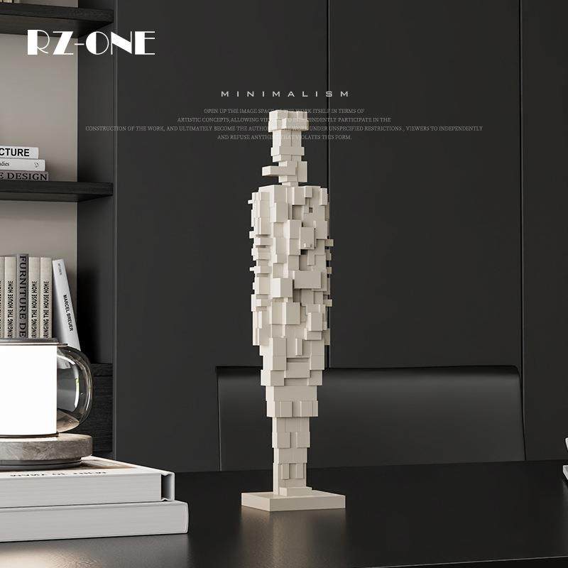 匠十三 创意抽象马赛克积木人物简约软装饰品客厅书房柜摆件,玩具/童车/益智/积木/模型,毛绒/玩偶/公仔/布艺类玩具,淘宝优惠券,粉丝福利购,淘宝优惠卷