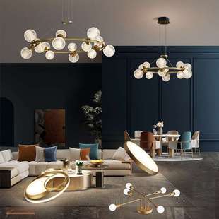 2022年新款 灯具全铜客厅灯简约大气餐厅卧室水晶灯轻奢后现代吊灯