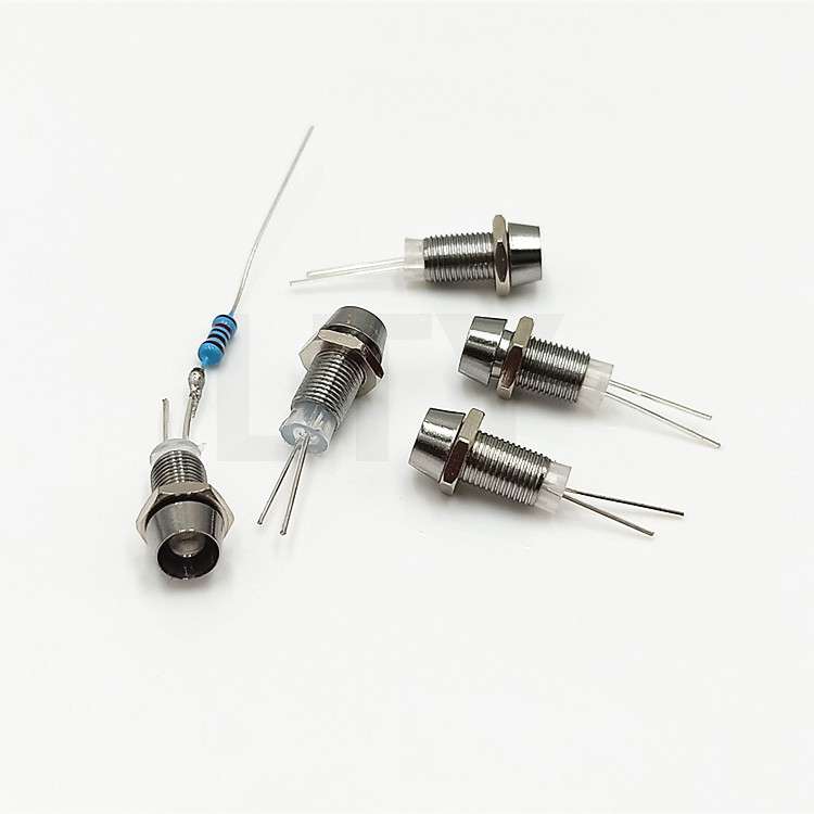 开孔5MM指示灯直插LED信号灯3V6V12V24V36V48V220V小型设备电源灯