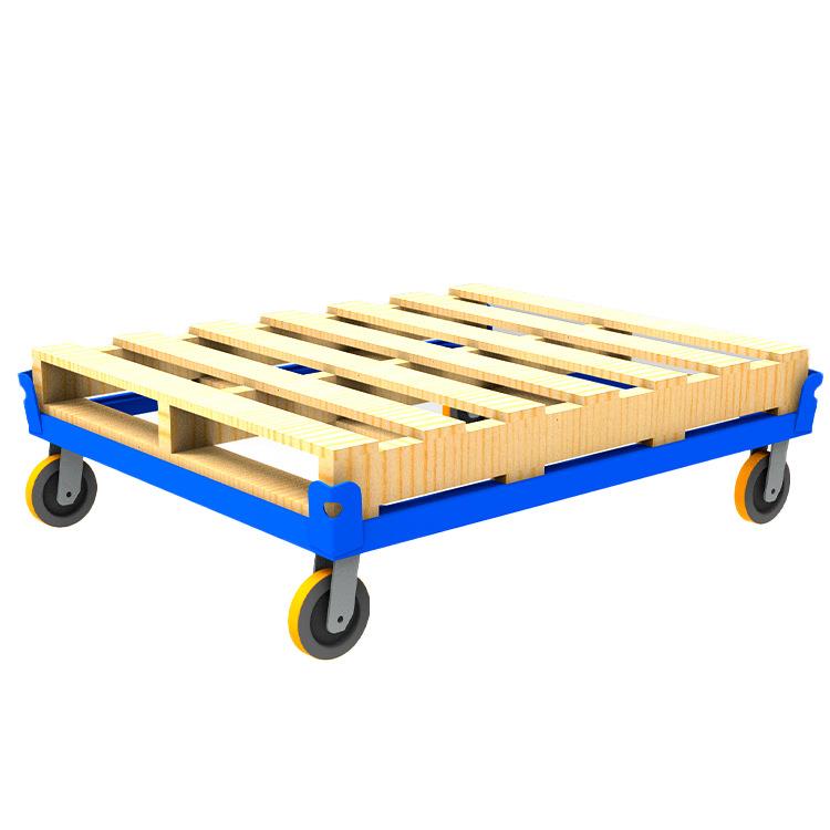 托盘车角钢框架配聚氨酯脚轮载重500kg 配合托盘车间周转仓库搬运