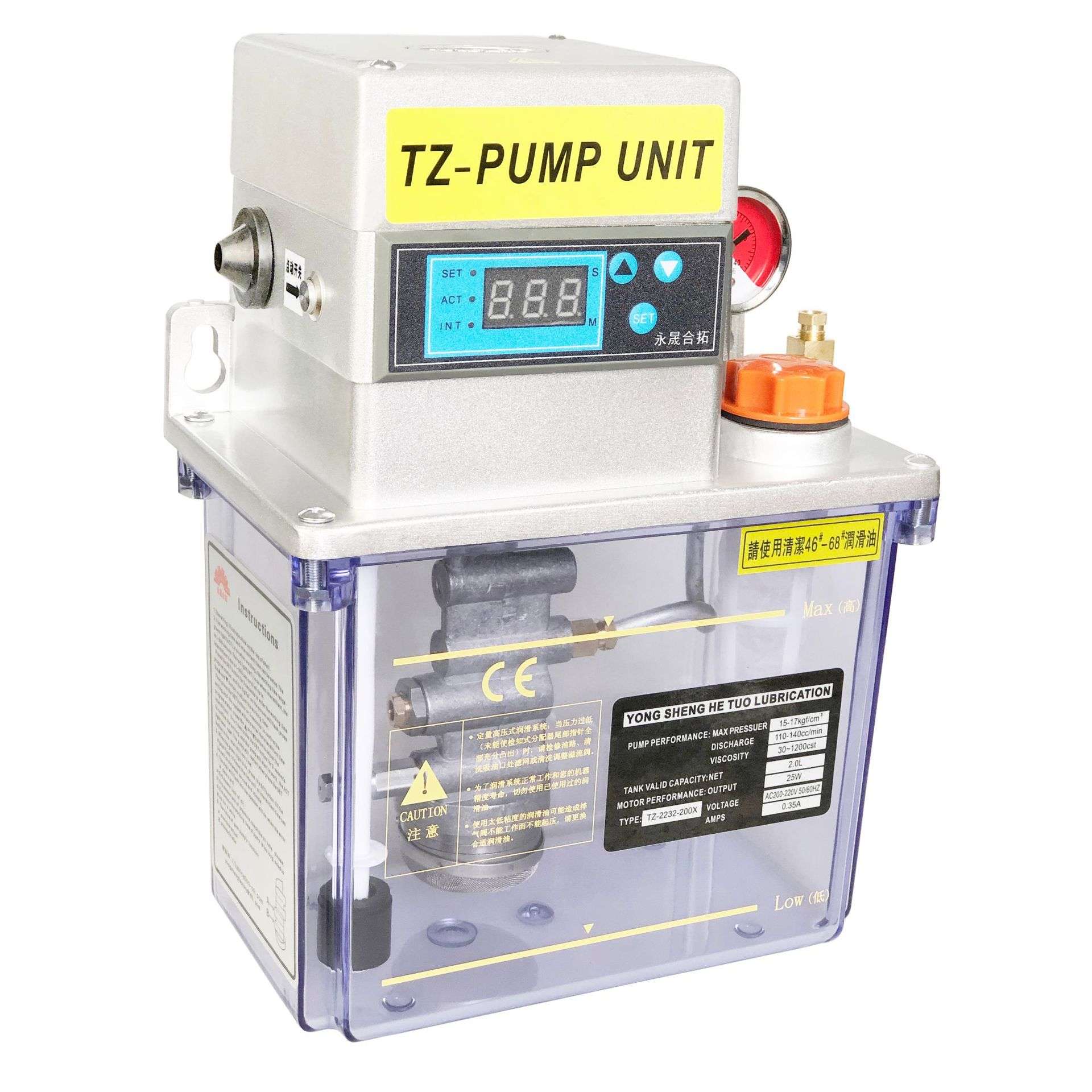 全自动电动润滑泵注油器 TZ2232-200注塑木工雕刻CNC中心电动泵