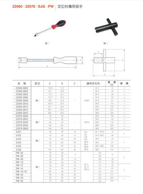 定位柱专用板手22060、22070、SJG、PW