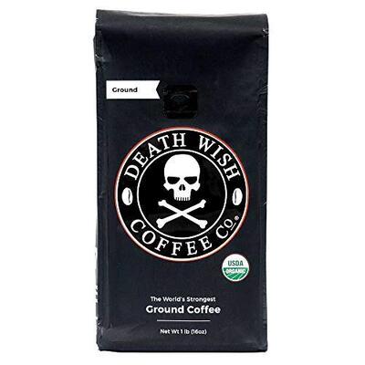 极速Death Wish Coffqee Company Ground Coffee, 16 oz Dea