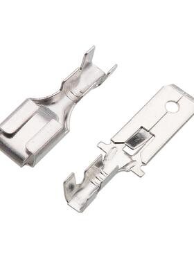 极速100只6.3四方插 6.3插簧y长插片 摩汽配接线铜端子 DJ621-B6.