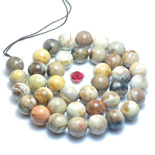 极速木化石天然圆珠串散珠串珠子首饰配H件手錬项链耳环手串材料