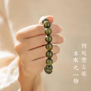 极速奶香绿檀手串男n款 念珠盘玩檀木手串沉香盘珠文玩静心佛珠木