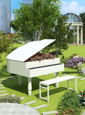 极速户外仿真钢琴模型摆件雕塑落C地园林景观庭院别墅装饰园艺创