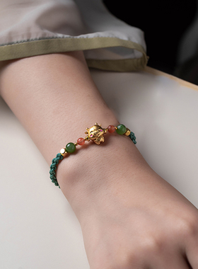 极速花素编织手绳半成品可穿珠貔貅吊坠G蜜蜡3D硬金珍珠手链绳子d