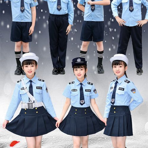 极速小交警演出服j儿童警察服男女童公安服全套特种兵警官服角色