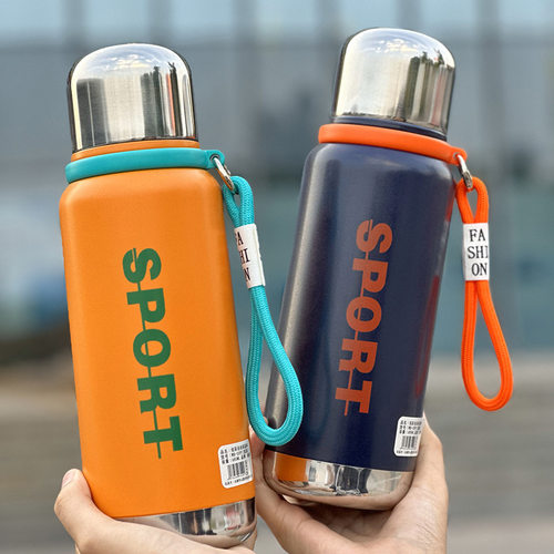 极速子弹头全钢大容量316不锈钢真G空户外手提学生保温杯保温瓶可