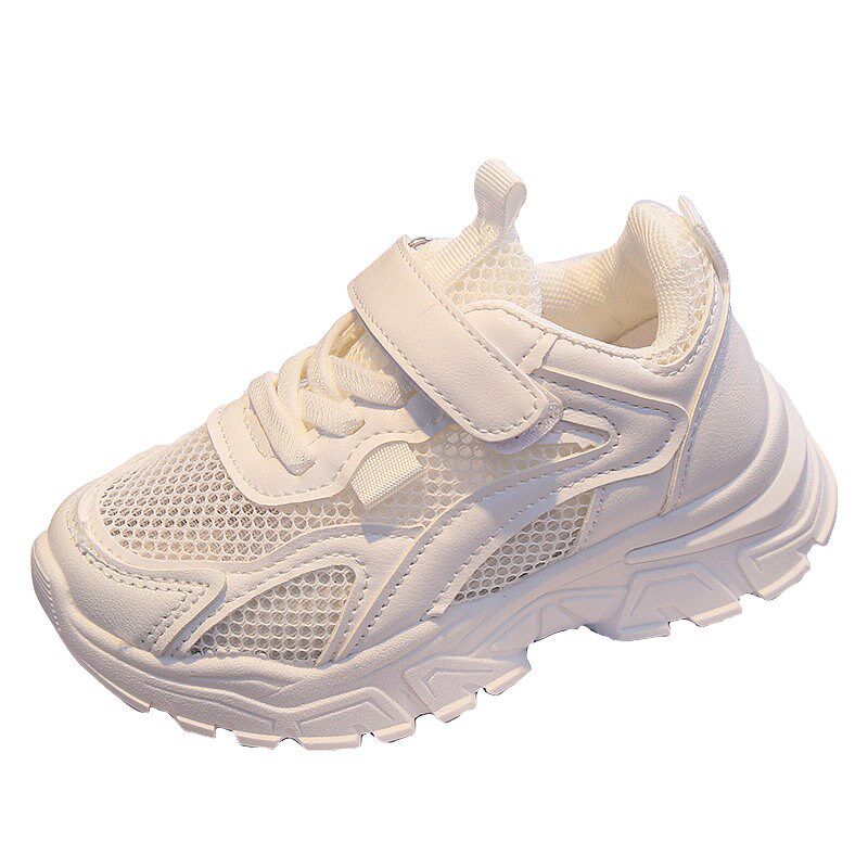 新品儿童小白鞋2026春夏款网鞋男童F白色运动鞋女童镂空网面透气