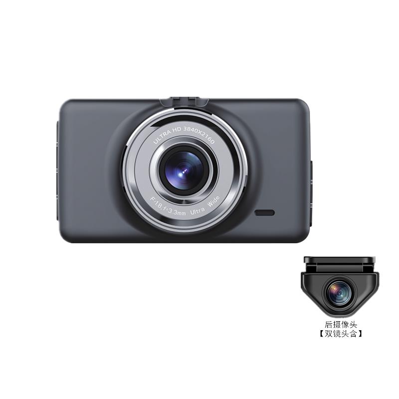 极速新品行车记录仪4k超高清3寸2160DP吸盘式安装Limx335前后双录