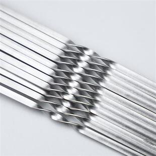 极速新品烧烤针加厚扁钢签子铁钎A烤肉串工具烤签不锈R钢扁签烤针