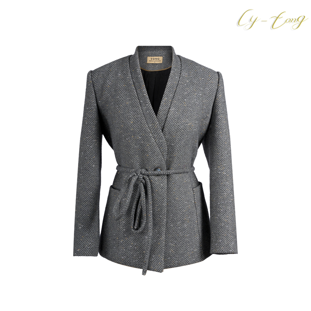 【彤姐原创】冬季显瘦时尚轻奢气质简洁西装W24B004