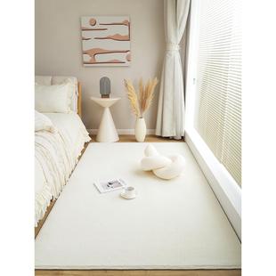 ins地毯卧室高级感床边毯奶油风房间加厚毛绒主卧床前地垫可裁剪