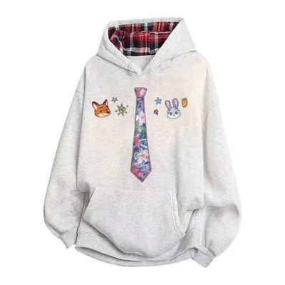 ZHAP重磅格子连帽卫衣女秋冬款